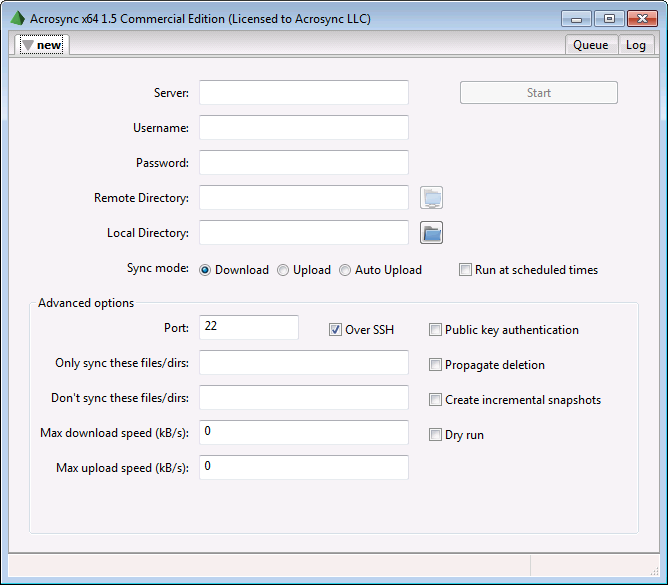 acrosync key authentication